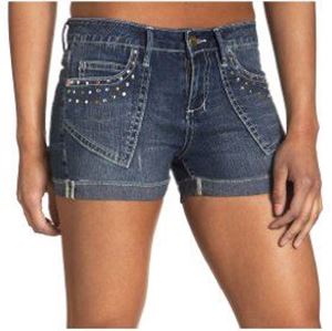 Picture of V-Blue Juniors' Cuffed Denim Short with Rhinestones